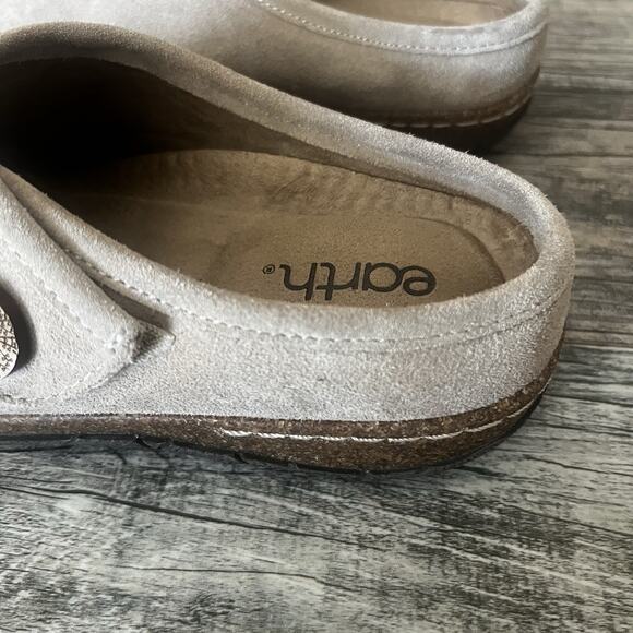 Earth Shoes Ezra Round Toe Casual Slip-on Flat Clogs Taupe Size 8.5 Comfort - Picture 7 of 8